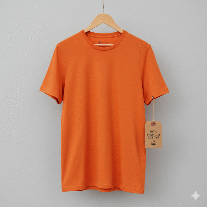 Orange cotton shirt
