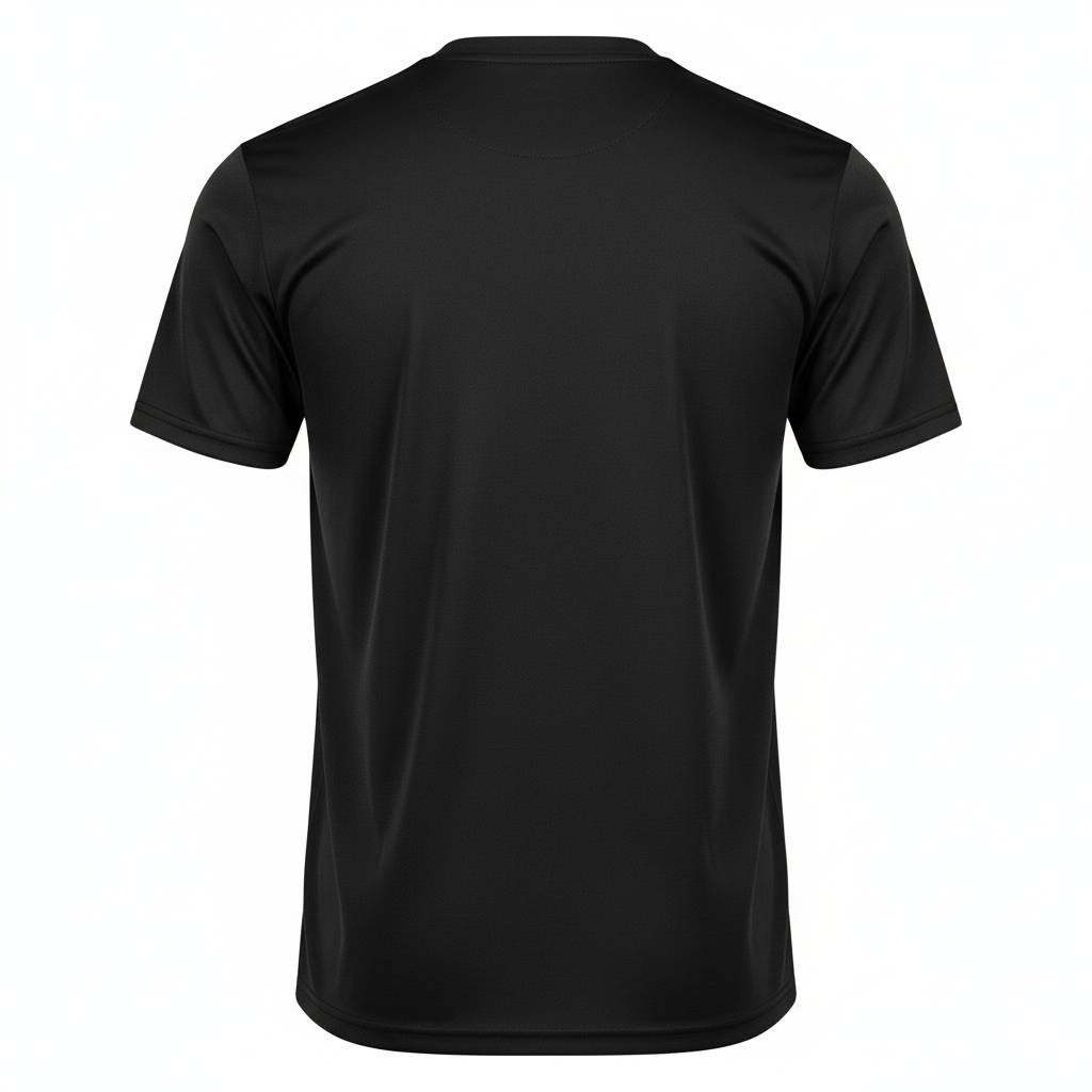 Black Polyester T-Shirt - Image 3